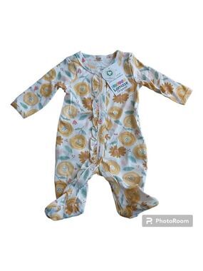 Lamaze Organic Cotton Floral Long-Sleeved Onesie - Perfect for Newborns